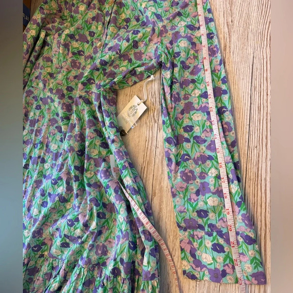 NWT Tuckernuck Hyacinth House Multi Floral Bellflower Long Sleeve Maxi Dress M - Picture 11 of 16